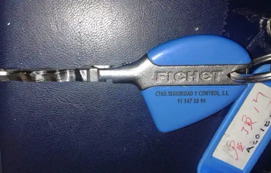 Llave de seguridad marca Fichet